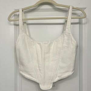 Zara White Corset Top - brand new, tags on